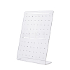 72-Hole Acrylic Slant Back Earring Display Stands EDIS-WH0021-33B-1