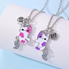 Alloy with Enamel Pendant Necklaces PW-WGAC858-01-2