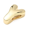 Brass Initial Beads KK-B167-27G-01Y-2