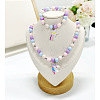 Plastic Beaded Pendant Necklace & Beaded Charm Bracelet FS-WG6D3EF-06-1