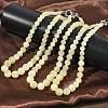 Natural Golden Silk Jade Graduated Round Beaded Necklaces NJEW-F368-02P-1