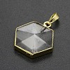 Natural Quartz Crystal Pendants G-D705-04G-2