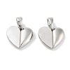 Brass Pave Natural Shell Peach Heart Charms KK-C051-21P-1