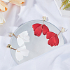 ANATTASOUL 2 Pairs 2 Colors Acrylic Flower Petal Dangle Stud Earrings EJEW-AN0001-32-7