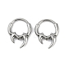 Horn 316 Surgical Stainless Steel Hoop Earrings EJEW-G416-28AS-4