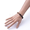 Natural Wood Beads Stretch Bracelets BJEW-JB05231-5