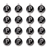 Platinum Plated Alloy Charms X-ENAM-S118-02P-P-2