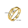 Elegant S925 Sterling Silver Geometric Multi-layer Women's Ring for Parties and Daily Wear NK6792-3-4