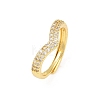 Brass Micro Pave Cubic Zirconia Adjustable Finger Rings for Women RJEW-Z113-40G-3