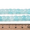 Baking Paint Crackle Glass Beads Strands DGLA-N019-02A-07-4