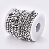 Tarnish Resistant 304 Stainless Steel Ball Chains CHS-A002B-4.0mm-4