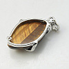 Natural Tiger Eye Pendants G-G073-6-2