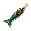 Synthetic Goldstone Pendants KK-Z137-19G-03-2