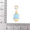 304 Stainless Steel Enamel Pendants X-STAS-F358-01G-12-3