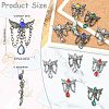14Pcs 7 Colors Alloy with Resin Rhinestone Pendants FIND-CJ0005-95-2