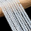 Crystal Glass Rondelle Beads Strands EGLA-F049C-01-2