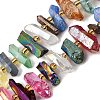 Electroplated Natural Quartz Crystal Beads Strands X-G-F800-F09-1