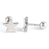 201 Stainless Steel Barbell Cartilage Earrings EJEW-R147-08-4