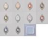 50Pcs 10 Colors Zinc Alloy Enamel Connector Charms FIND-NB0007-24-1