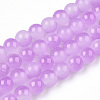 Baking Paint Imitation Jade Glass Round Bead Strands X1-DGLA-N003-6mm-04-1