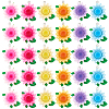 36Pcs 6 Colors Opaque Resin Pendants RESI-SC0006-82-7