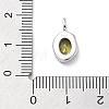 925 Sterling Silver Cubic Zirconia Oval Charms STER-S006-01S-H-3