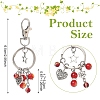Alloy & Glass Keychains KEYC-YW00303-03-4
