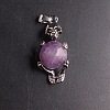 Natural Amethyst Sphere Ball Pendants PW-WG3842C-06-1