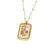 Brass & Epoxy Resin Glitter Powder Pendant Necklaces for Women WG08644-01-2
