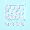 20Pcs Transparent Spray Painted Glass Beads GLAA-FS0002-40B-7