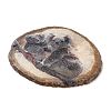 Printed Natural Agate Slice Stone Ornament DJEW-M011-04B-2