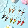 5 Pairs 304 Stainless Steel MIYUKI Glass Seed Beads Bird Dangle Earrings EJEW-MZ00555-1