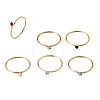 304 Stainless Steel Rhinestone Finger Rings for Women SA-CBAB767-26A-G-4