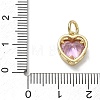 Brass Pave Cubic Zirconia Charms KK-CBA56EF-31G-03-3