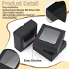 Square Paper Storage Gift Boxes with Clear Visible Window CON-WH0095-64B-4