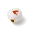 Brass Enamel Beads KK-P294-53G-02-2