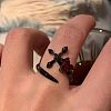 Alloy & Rhinestone Cuff Open Rings FS-WG9C160-04-1