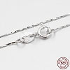 Rhodium Plated 925 Sterling Silver Coreana Chain Necklaces X-STER-M086-17A-1
