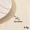 304 Stainless Steel Whale Pendant Necklaces XW2884-1-1