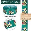10 Yards Back To School Theme Polyester Grosgrain Ribbon OCOR-WH0082-82A-2