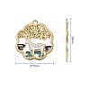 Golden Plated Alloy Enamel Pendants ENAM-CJ0001-62-2