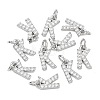 SHEGRACE Brass Micro Pave Clear Cubic Zirconia Pendants XGRQ29600-394P-K-1