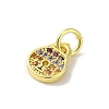 Brass Micro Pave Cubic Zirconia Charms KK-M283-28B-02-2