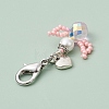 Angel Glass Seed Beads Pendant Decorations HJEW-MZ00109-04-4