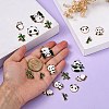 32Pcs 8 Style Alloy Enamel Pendants ENAM-SZ0002-54-3