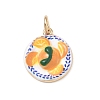 Spray Painted Brass Pendants KK-CBAEB58-09G-1