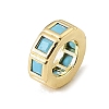 Brass Pave Cubic Zirconia European Beads CU-CBA389D-02G-10-2