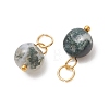 Natural Tree Agate Tumbled Stone Pendants PALLOY-JF05428-01-2