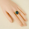 304 Stainless Steel with Natural Shell Cuff Open Rings for Women GL7761-4-2