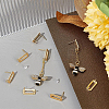 16Pcs Brass Rectangle Stud Earring Findings KK-BC0008-51-5